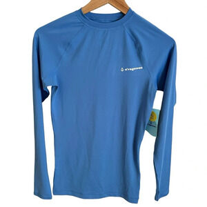 NWT O’Rageous Mens Small Blue Long Sleeve Rashguard Shirt New UPF 50 Swimwear